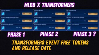 MLBB X TRANSFORMERS Phase 1 , Phase 2 and Phase 3 FREE TOKENS RELEASE DATE|| MLBB NEW EVENT 2023