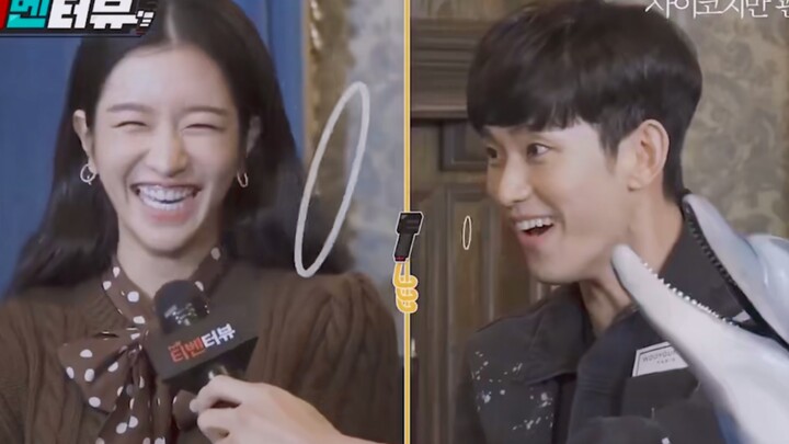 [Kim Soo-hyun x Seo Ye-ji] Off-screen interactions are super sweet and heart-fluttering—“My heart!” 