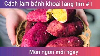 Làm bánh khoai lang tím p1