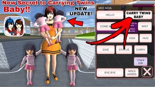 سر جديد لحمل اطفال التوائم! NEW SECRET to CARRYING TWINS BABY! Tutorial in Sakura School Simulator