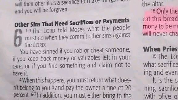 Daily Verse.   Leviticus 6:1-7