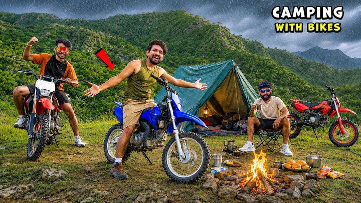 24 Hours Camping With Dirt Bikes - भाई, मज़ा आ गया | 😍