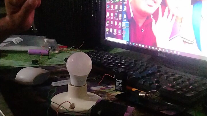 12v lights using 3.7v battery