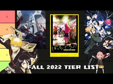 My Fall 2022 Anime Tier List