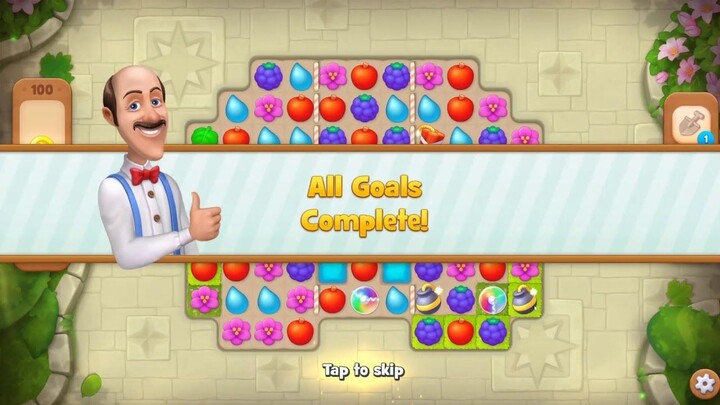 Level 1–100 Cleared!  Gardenscapes53