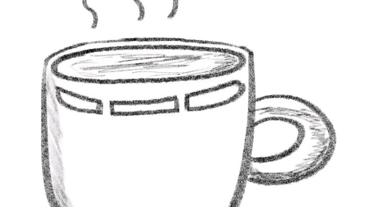 Sketch a cup of hot chocolate
