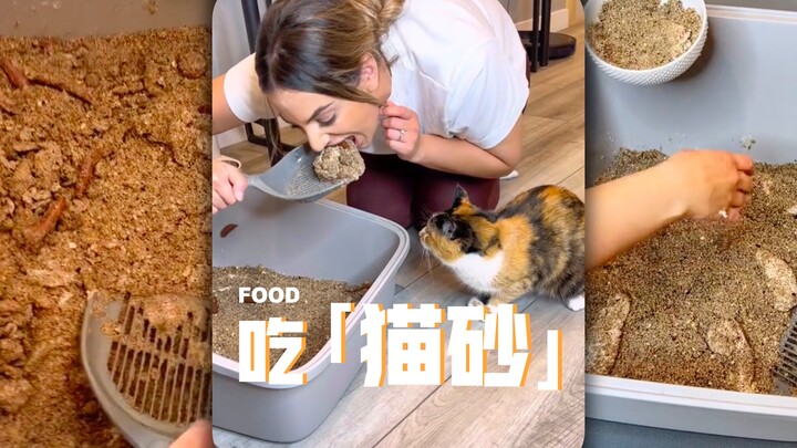 Why is this guy eating my “cat litter”?!