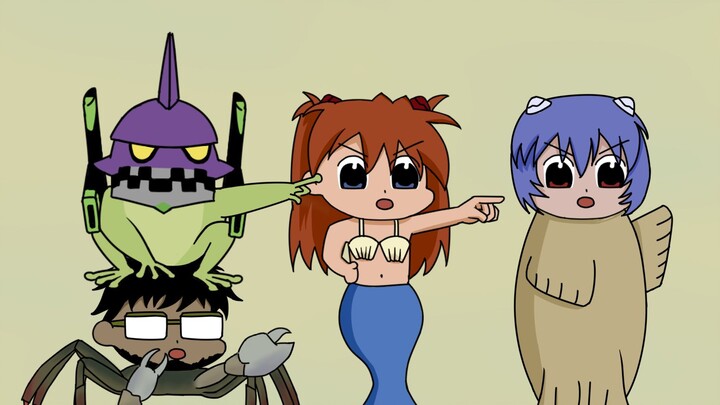 Little Shinji looking for his mother
