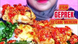 ASMR AYAM GEPREK 30 CABE MERCON PEDAS | ULUL ASMR MUKBANG INDONESIA