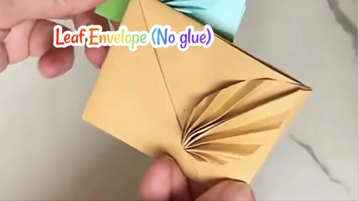 How to make a leaf envelope without glue