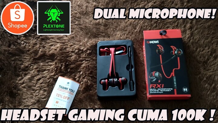 REVIEW HEADSET GAMING DIBAWAH 100K KUALITAS MANTAP & DUAL MICROPHONE ! PLEXTONE XMOWI RX1
