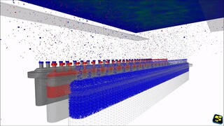 OLED Linear Nozzle Source Simulation | 3 Material System LNS ( CUDA ) Using samadii/sciv