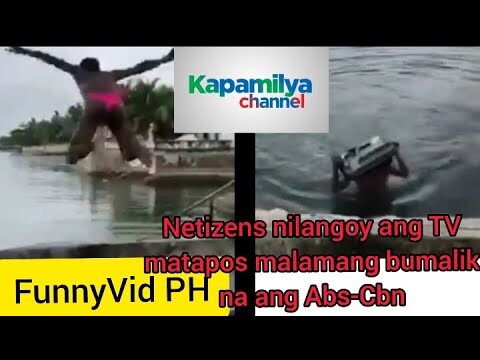 ABS-CBN bumalik na (Netizens, nilangoy ang TV pagkatapos malaman na bumalik na ang ABS-CBN) Funny