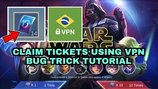 CLAIM STARWARS TICKET USING VPN NEW BUG TRICK TUTORIAL ALEX RARE MLBB