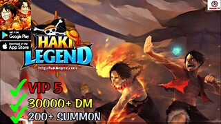 Haki Legend Gameplay - Free VIP5 + 30K Diamond - One Piece RPG Game Android iOS