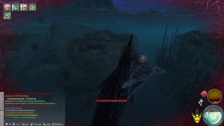 Mosa spotted and attacking after body down