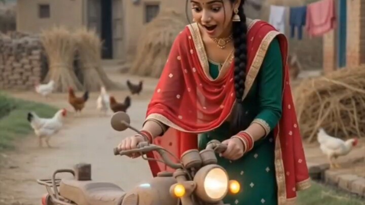 AI Village Bike 😍🔥 | Amazing Desi Creative Ride | AI Short Video