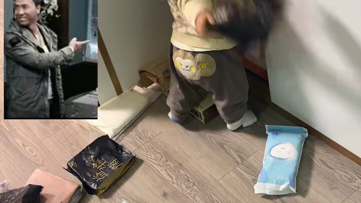 Stop digging, son! You’re gonna empty Dad’s stash soon [crying]