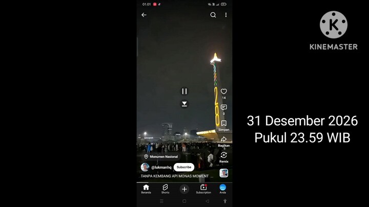 Detik-Detik Pergantian Tahun Baru 2027 Di Monas