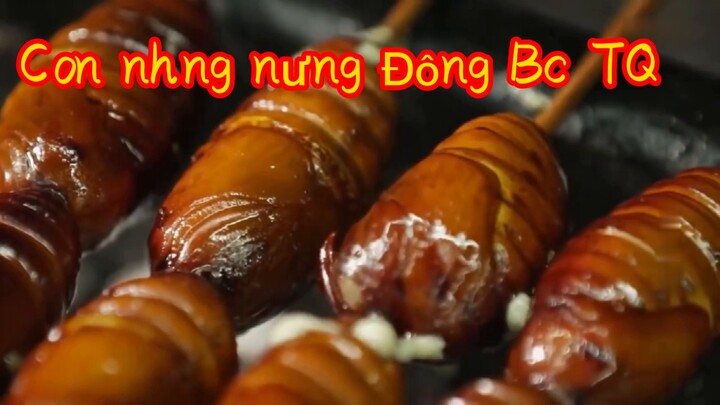 Makanan aneh:  Pupa Ulat Sutera Panggang