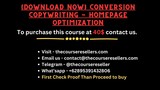 [Download Now] Conversion Copywriting - Homepage Optimization