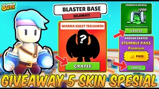 GIVEAWAY 5 SKIN SPESIAL TERBARU DAN CARA MENDAPATKAN STUMBLE PASS MEI GRATIS - Stumble Guys