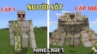 KHI GOLEM NGƯỜI SẮT ĐƯỢC TĂNG SỨC MẠNH LÊN 100 LÊN SẼ TN || TRONG MINECRAFT PE