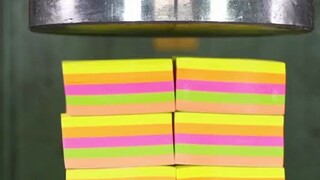【液压机压一切】彩卡纸