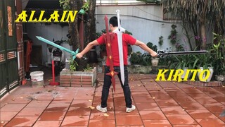 VIDEO CHỈ DÀNH CHO ĐÀN ÔNG TEST SỨC MẠNH 4 THANH KIẾM CỦA ALLAIN VÀ KIRITO