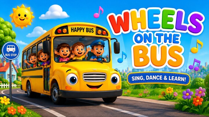 🚌 Wheels on the Bus | Fun Kids Songs & Nursery Rhymes for Toddlers