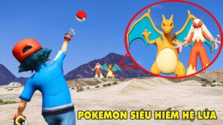 GTA 5 Đi Săn 2 POKEMON Cực Hiếm CHARIZARD Và BLAZIKEN Hệ Lửa Trên Vùng Đất Sa Mạc Gần Núi Lửa