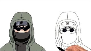 How to draw Shino Aburami from Naruto step by step رسم شينو من ناروتو خطوة بخطوة / أنمى ناروتو