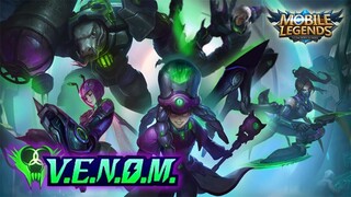 VENOM FULL TEAM GAMEPLAY! VESPID,MONITOR LIZARD,OCTOPUS,NEPHILIA,EMPEROR SCORPION! - Mobile Legends