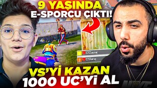 SASUKEYLE LOBİLERE GİRİP VS ATTIK 9 YAŞINDA E-SPORCU ÇIKTI! 😱VS'Yİ KAZAN 1000 UC'Yİ AL | PUBG MOBILE