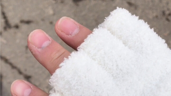 Street vendor grandpa, fully enjoying the smooth ride!