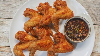 ปีกไก่ทอดน้ำปลาง่ายๆ เมนูไก่ทอดสุดอร่อย Fried Chicken Wings with Fish Sauce Recipe - หัดเข้าครัว