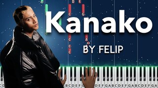 Kanako by Felip piano cover + sheet music & lyrics