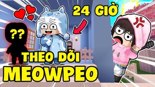 KEYD THỬ THÁCH 24 GIỜ THEO DÕI MEOWPEO VÀ PHÁT HIỆN BÍ MẬT ĐỘNG TRỜI TRONG LÀNG BEE TEAM MINI WORLD