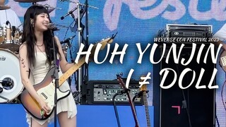 [4K] WEVERSE CON FESTIVAL 2023 - HUH YUNJIN (LE SSERAFIM) 'I ≠ DOLL' FRONT STAGE  Fancam