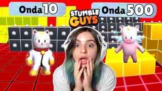 BATI RECORDE de ONDAS no BLOCKDASH INFINITO com TODAS as NOVAS SKINS do STUMBLE GUYS...