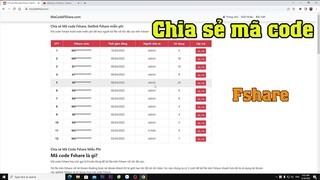 Chia sẻ mã code Fshare miễn phí tải link Fshare nhanh