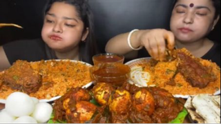 Cơm gà trứng sốt cay 2 người ăn MUKBANG ASMR #amthuc #monngon