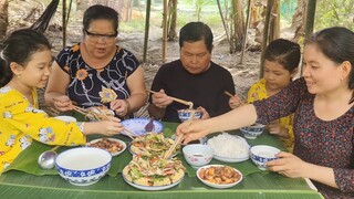 Ghẹ Xào Bông Cải Thịt Kho Tiêu Bữa Cơm Ngon Ngoài Vườn Cùng Gia Đình| TKQ & Family T653