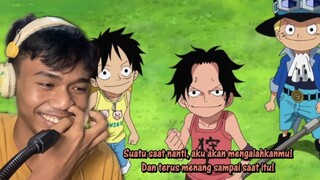 TRIO BANDEL LUFFY, ACE, SABO. One Piece Episode 500 Review/Reaction