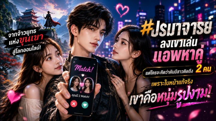 ปรมาจารย์ลงเขาเล่นแอพหาคู่ แต่ใครจะคิดว่าดันมีสาวติดถึง2คน เพราะใบหน้าแท้จริงเขาคือหน่มรูปงาม!?