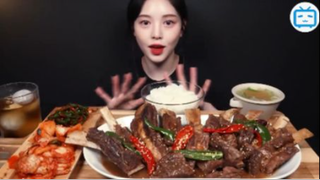 Galbi-jjim with Kimchi Mukbang Asm #amthuc