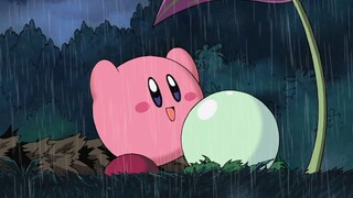 Baby Kirby yang dengan gagah berani melindungi bolanya