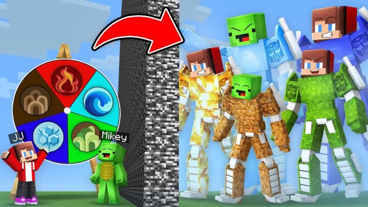 Minecraft: Lucky Wheel Elemental Transformers Showdown!