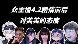 Thái độ của các streamer đối với Fufu trước và sau cốt truyện 4.2~