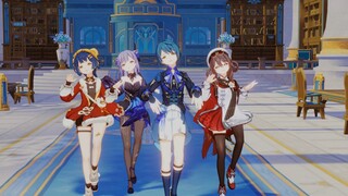 MMD Xiangling Hutao Xingqiu Keqing